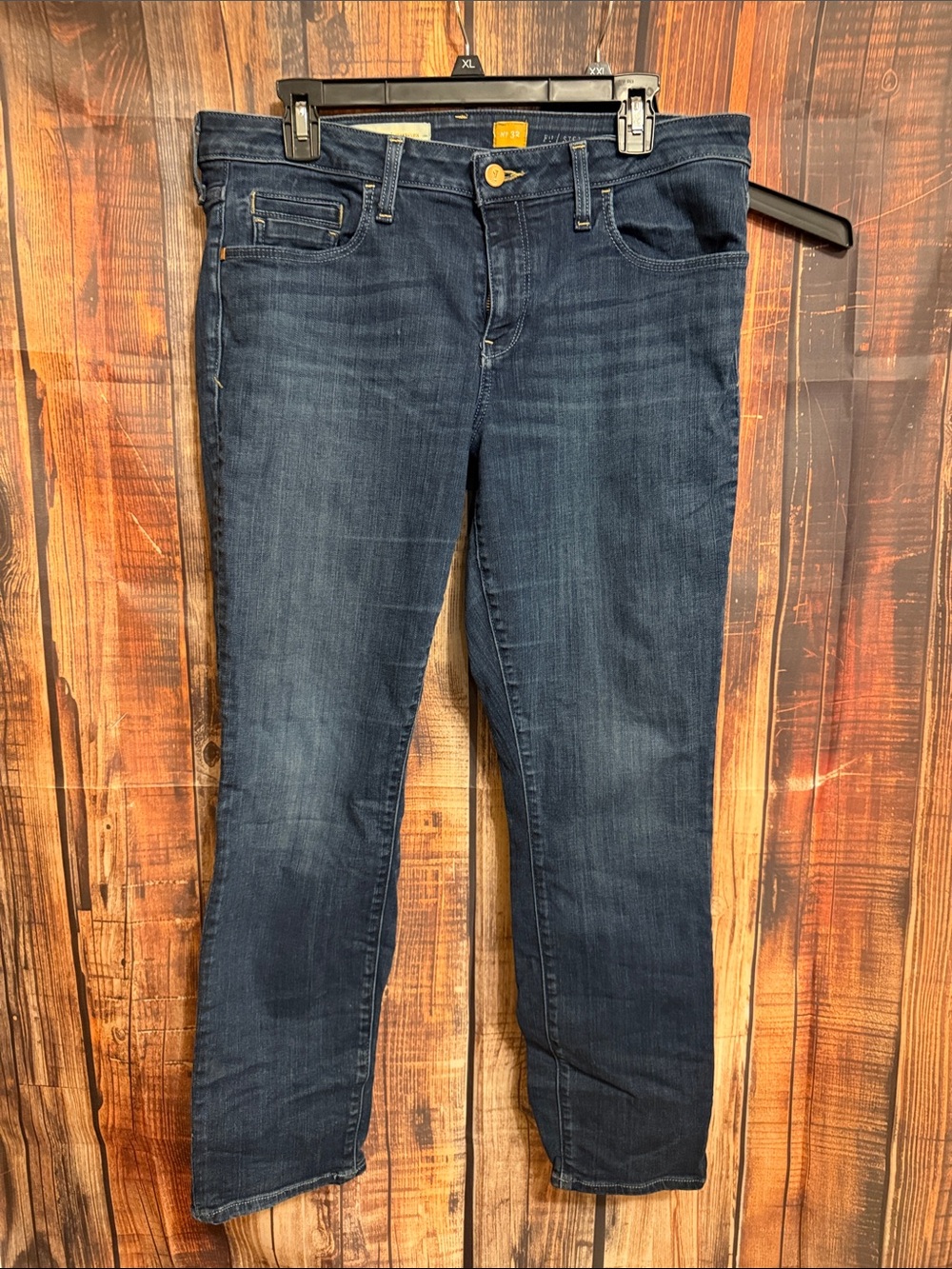Pilcro and the Letterpress Dark Indigo Straight-Leg Jeans